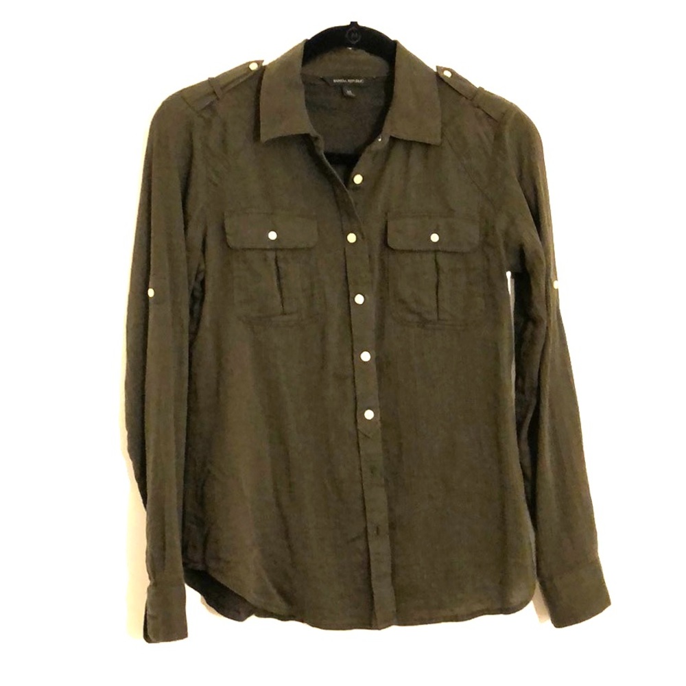 Banana Republic olive button down